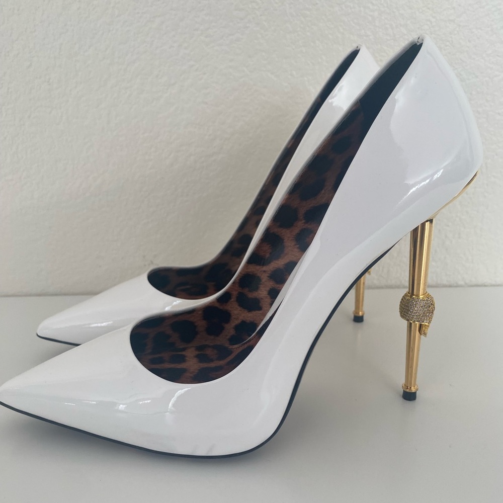 Philipp Plein Skull Heel Patent Leather Pumps US 7.5/EU 38
